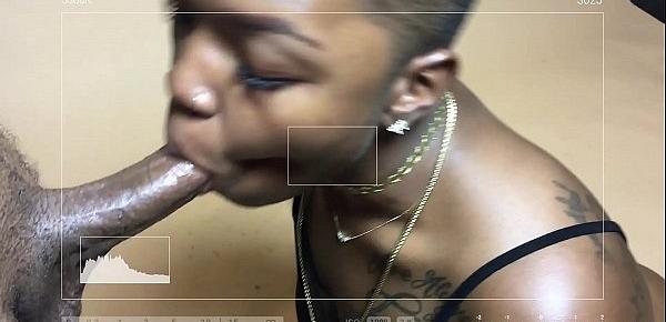  Majiik Montana Gives Thick Booty Hatian Freak a Sloppy Oral Creampie (POV)